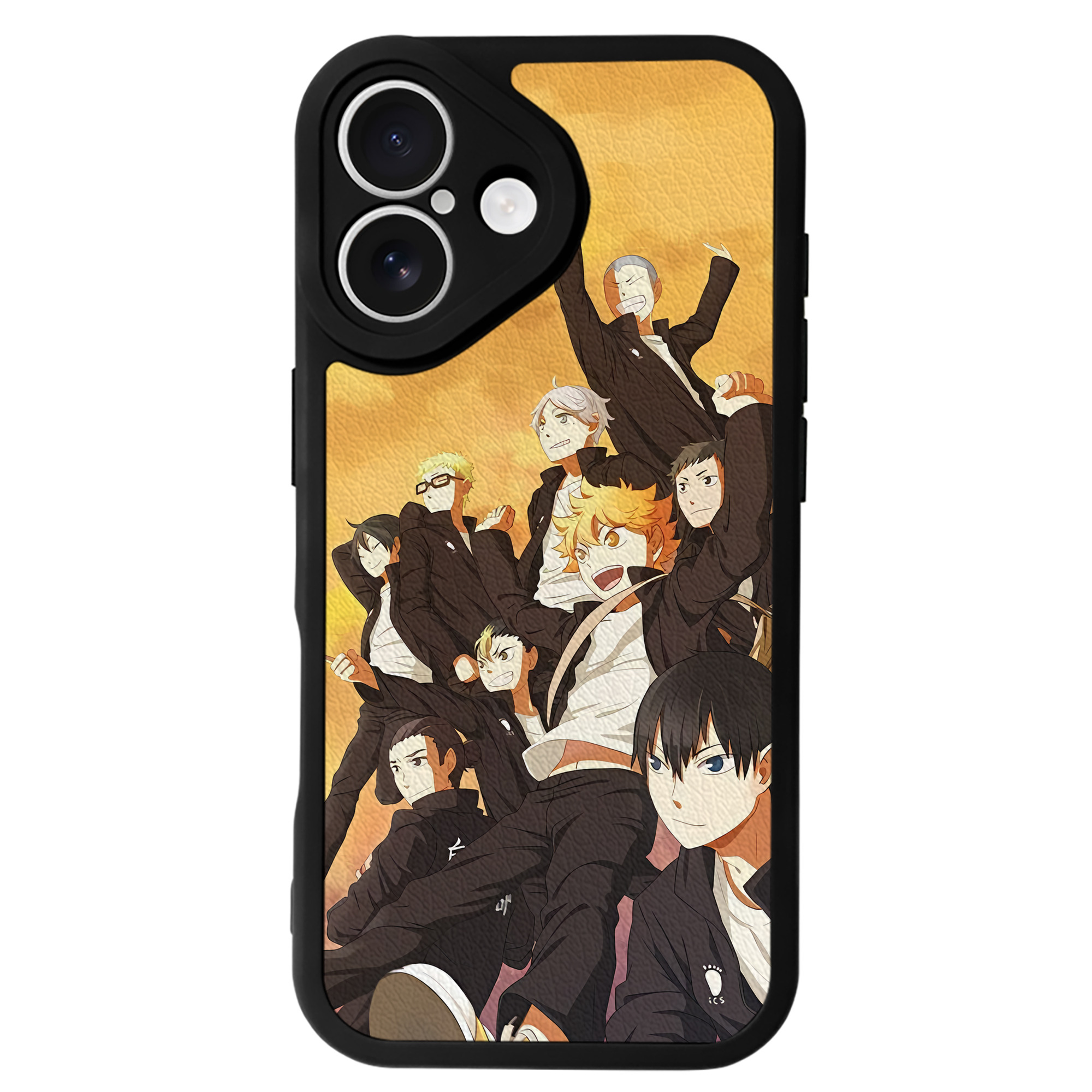 （画像用） ハイキュー!! Haikyu!! 【iPhone 16シリーズ対応】シリコンスマホケース（レザー調） 材質：シリコン